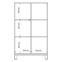 Cristaleira 2 Portas com Led Interno Jace Cinza Caemmun - 6