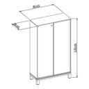 Ver imagem 7 de Cristaleira 2 Portas com Led Interno Jace Cinza Caemmun