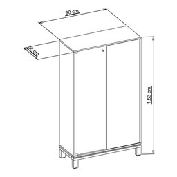 Cristaleira 2 Portas com Led Interno Jace Cinza Caemmun - 7