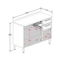 Ver imagem 5 de Cozinha Compacta Aço C/ Tampo 8 Ptas 2 Gav Estilo Bertolini