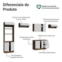 Ver imagem 4 de Armário de Cozinha Completa 350 x 60 cm Rustic/Branco Veludo Lux Madesa 02