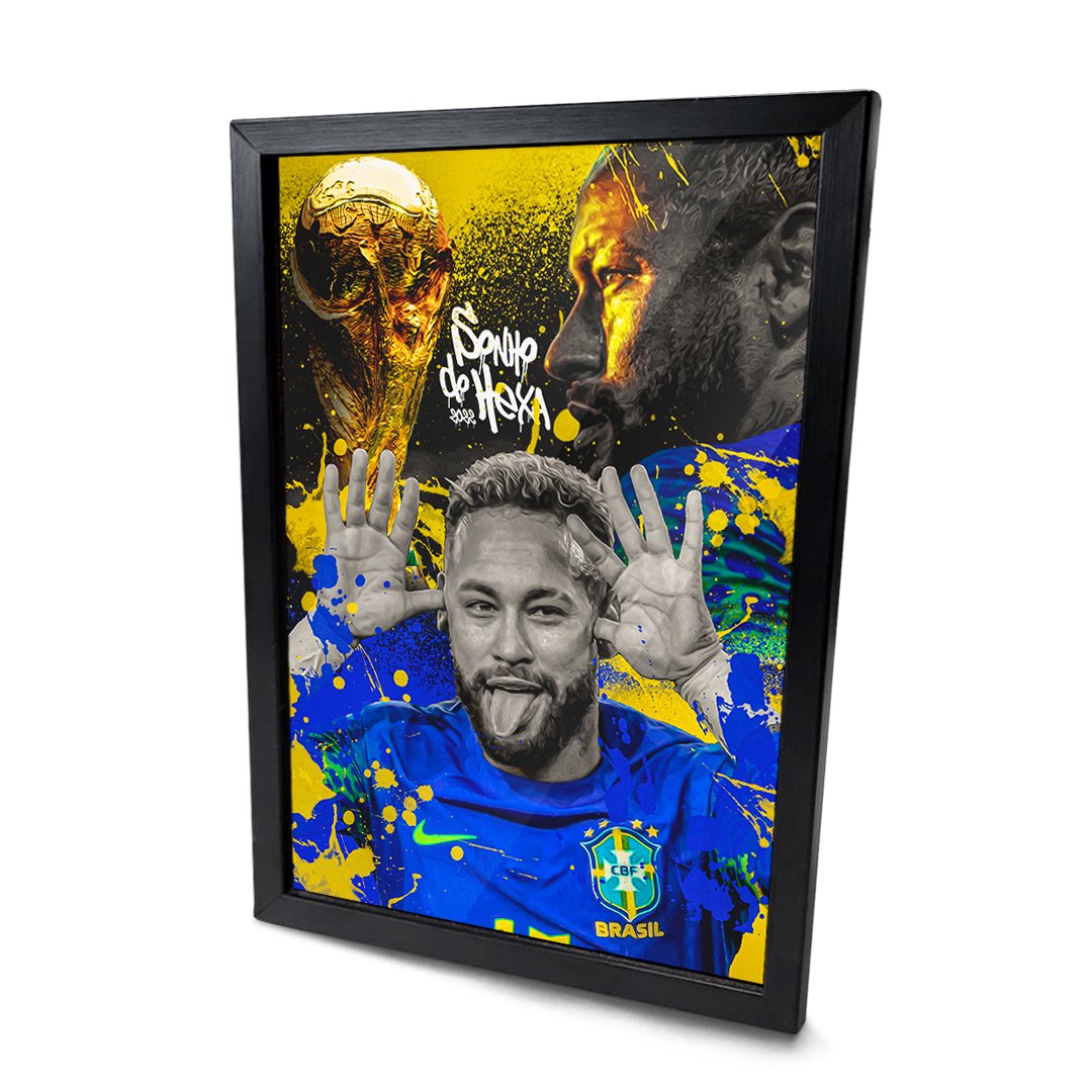 Quadro decorativo Neymar Sonho do Hexa Brasil Copa do Mundo - 1