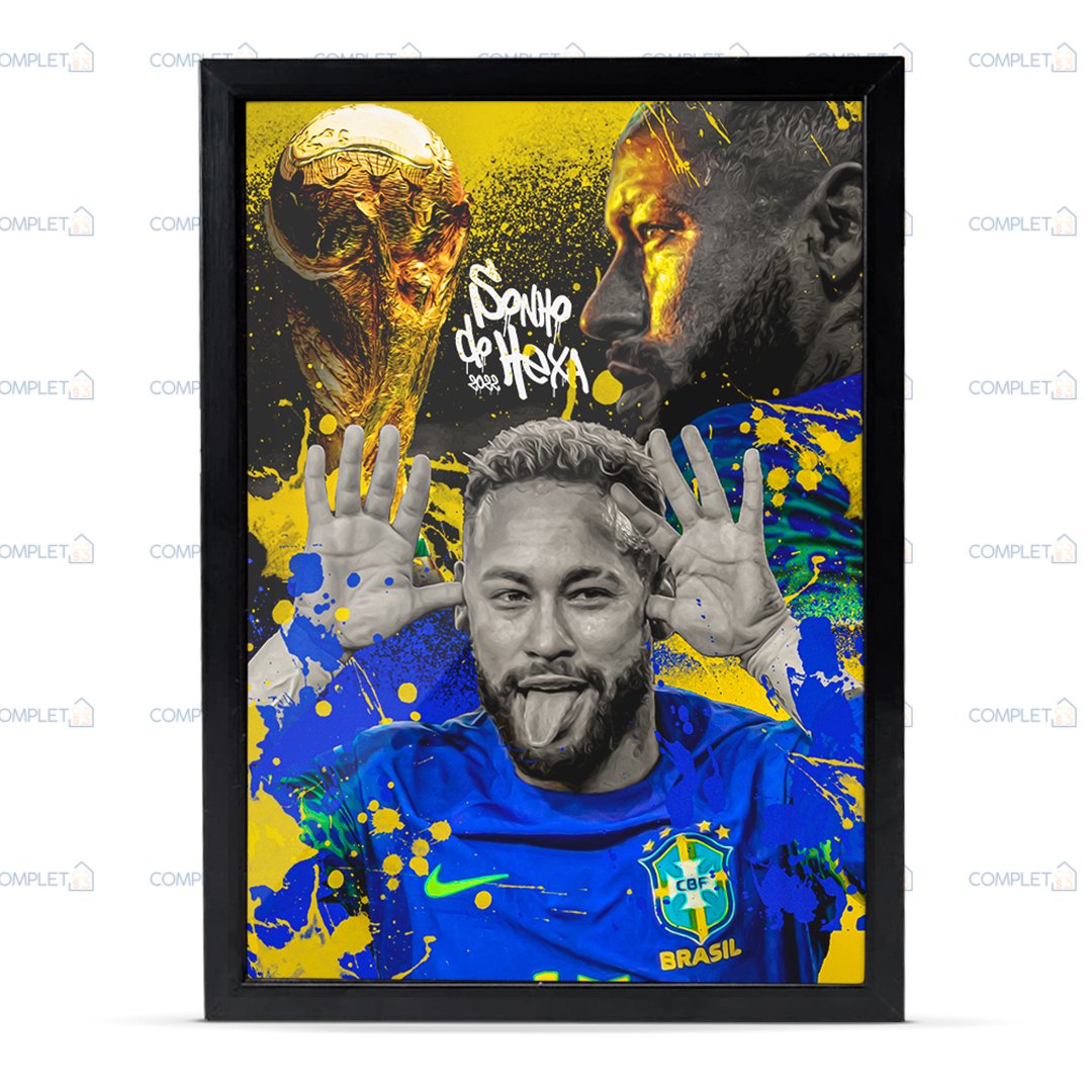 Quadro decorativo Neymar Sonho do Hexa Brasil Copa do Mundo - 3