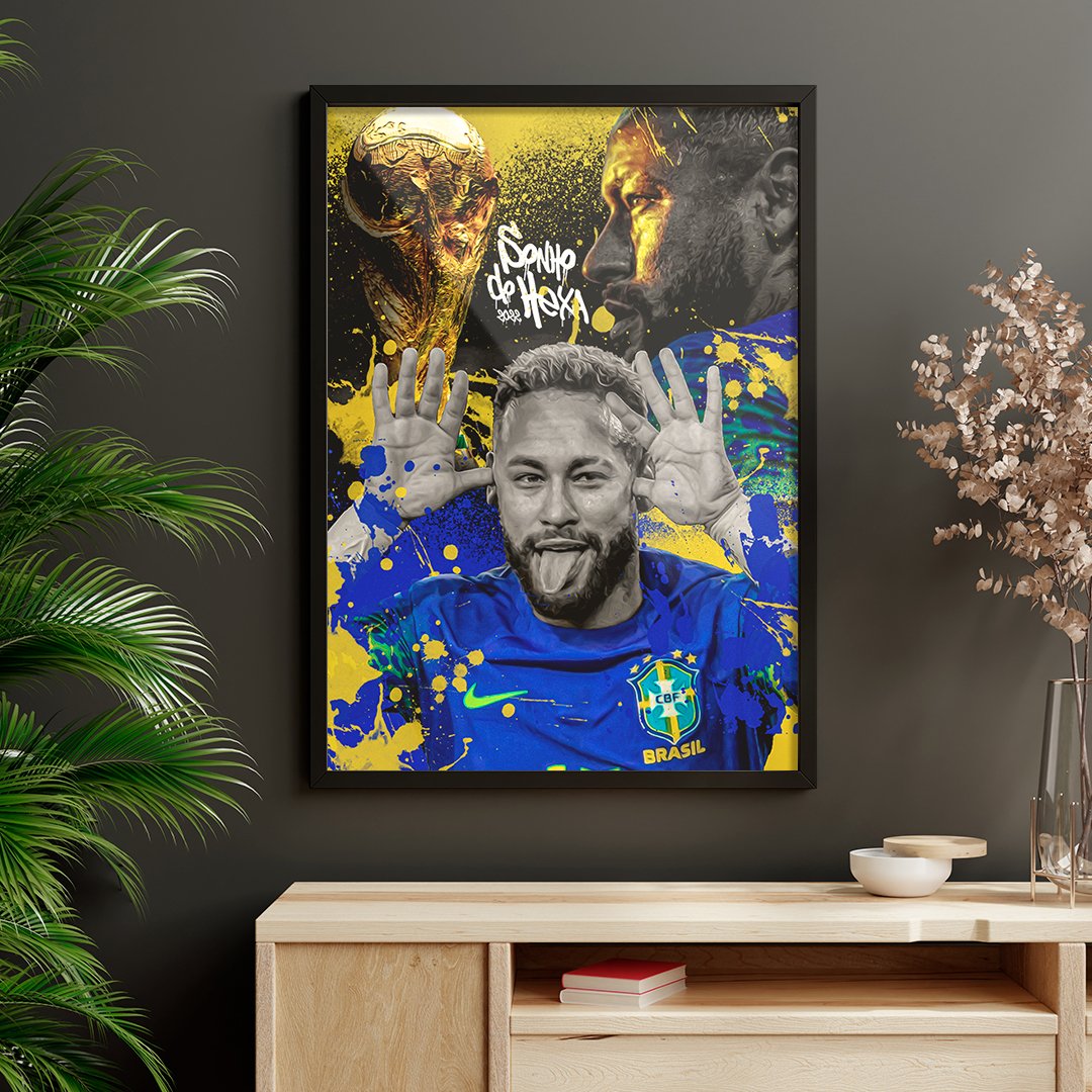 Quadro decorativo Neymar Sonho do Hexa Brasil Copa do Mundo - 2