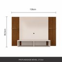Ver imagem 2 de Painel para Tv 39" Alasca com Nichos Off/fr Ripado - Móveis Arapongas Off White/freijó Ripado