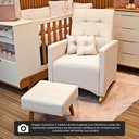 Ver imagem 7 de Poltrona de Amamentação e Descanso Anne com Base Balanço e Puff Veludo Bege - Desk Design