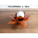 Ver imagem 1 de Castiçal de Festa de Casamento Decorativo para Vela Rustico Simples - Laranja