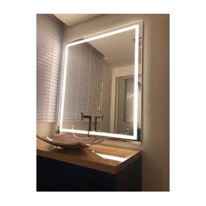 Espelho Quadrado com Iluminação de Led Neutro - 80cm X 80cm
