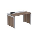 Ver imagem 1 de Escrivaninha Mesa Escritório PSCPP130 130cm Industrial Walnut e Cinza Marrom