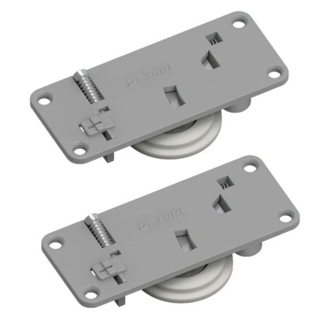 Kit 2 Roldanas Embutidas Dt 02 para Portas de Correr 60kg Sistema Deslizante de Toni Nylon