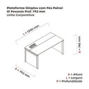 Ver imagem 3 de Escrivaninha Mesa Escritório PSCPP130 130cm Industrial Noce Naturalle e Cinza Marrom/Marromle
