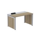 Ver imagem 1 de Escrivaninha Mesa Escritório PSCPP130 130cm Industrial Noce Naturalle e Cinza Marrom/Marromle