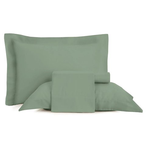 Jogo Cama Queen Altenburg 300 Fios Sublime Ponto Ajour Verde