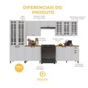 Ver imagem 5 de Armário de Cozinha Modulada Completa Fidelitá Nara 100% MDF 6 Peças 360cm 16 Portas 2 Gavetas com