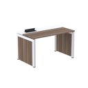 Ver imagem 1 de Escrivaninha Mesa Escritório PSCPP130 130cm Industrial Walnut e Branco Marrom