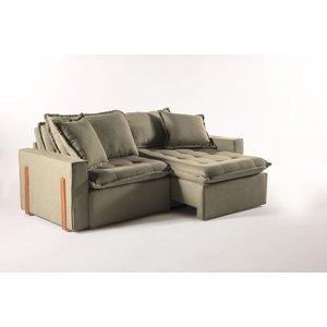 Sofá França 1,90m Retrátil Reclinável D28 | Best Mobília: Linha Marrom Mescla