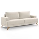 Ver imagem 7 de Sofá 180cm 3 Lugares Pés Curvos Santi Suede D05 Bege - Mpozenato