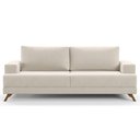 Ver imagem 2 de Sofá 180cm 3 Lugares Pés Curvos Santi Suede D05 Bege - Mpozenato