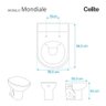Assento Sanitário Mondiale Preto para Vaso Celite - 2