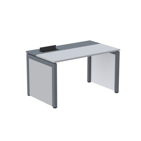 Escrivaninha Mesa Escritório PSCPP130 130cm Industrial Cinza e Grafito