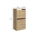 Ver imagem 3 de Armário Sapateira Quarto Mb 1101 C- 2 Portas Mel - Movelbento
