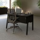 Ver imagem 7 de Mesa Escrivaninha 120cm x 60cm com Gaveteiro Suspenso e Tampo Chanfrado F5 Office Cor:Preto
