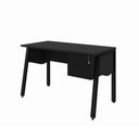 Ver imagem 2 de Mesa Escrivaninha 120cm x 60cm com Gaveteiro Suspenso e Tampo Chanfrado F5 Office Cor:Preto