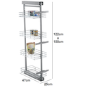 Ver imagem 4 de Coluna Deslizante 4 cestos Aramado armário de cozinha Schmit