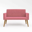 Ver imagem 4 de Kit Namoradeira + 02 Poltronas Decorativas Nina Rosa