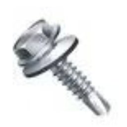 Parafuso Auto Brocante Cabeça Sextavada 5/16 - 5,5 X 22mm Arruela Movel com 450 Un - 4