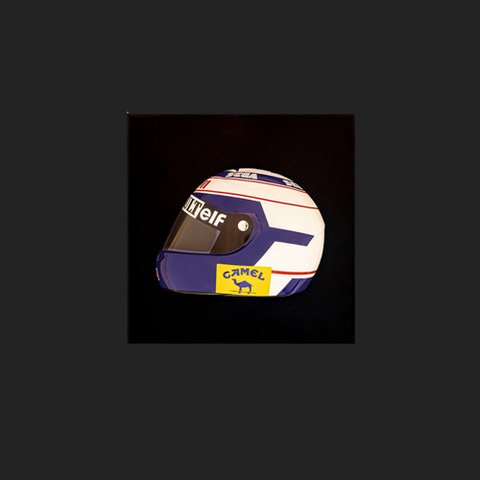 Quadro 3D Decorativo Helmet AP 1993 Branco - Gran Belo Quadro 3D Capacete F1