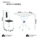 Ver imagem 3 de Conjunto Sala de Jantar com 4 Cadeiras Lívia Branco/Preto
