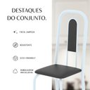 Ver imagem 7 de Conjunto Sala de Jantar com 4 Cadeiras Lívia Branco/Preto