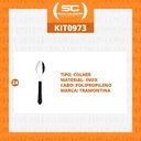 Ver imagem 2 de Kit - 24 Colheres de Sopa Leme com Lâmina em Aço Inox Cabo Preto Cpbag - Tramontina 23183400
