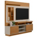 Ver imagem 1 de Estante Painel para Tv 60 Pol com Led 200cm Dora L06 Nature/off White - Mpozenato