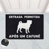 Tapete Capacho Entrada Cafuné Pug 60x40 Cachorro Pet Focinho - 1