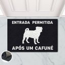 Ver imagem 1 de Tapete Capacho Entrada Cafuné Pug 60x40 Cachorro Pet Focinho