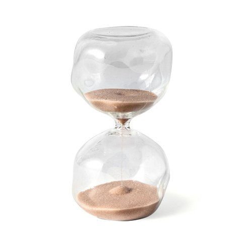 Ampulheta Decorativa em Vidro Areia Bege 15 Minutos 12,5cm 16790 Mart