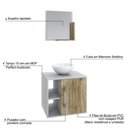 Ver imagem 4 de Conjunto Balcão C-cuba R30 e Espelheira Soft 500 Branco Chess Branco Chess C-carvalho