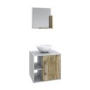 Ver imagem 2 de Conjunto Balcão C-cuba R30 e Espelheira Soft 500 Branco Chess Branco Chess C-carvalho
