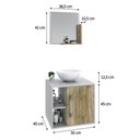 Ver imagem 5 de Conjunto Balcão C-cuba R30 e Espelheira Soft 500 Branco Chess Branco Chess C-carvalho
