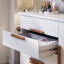Ver imagem 7 de Cômoda Sapateira 4 Gavetas 1 Porta Brescia em MDF Branco