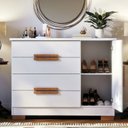 Ver imagem 5 de Cômoda Sapateira 4 Gavetas 1 Porta Brescia em MDF Branco