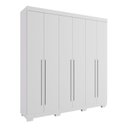 Ver imagem 2 de Guarda-Roupa Casal 6 Portas 199cm Willow Espresso Móveis Branco