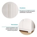 Ver mais imagens de Guarda-Roupa Casal 6 Portas 199cm Willow Espresso Móveis Branco