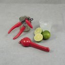 Ver imagem 4 de Kit abridor de lata espremedor de limão 2 pç vermelho– Oikos