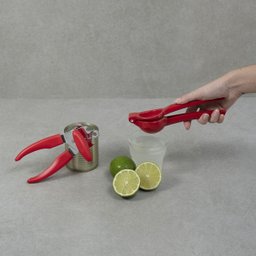 Kit abridor de lata espremedor de limão 2 pç vermelho– Oikos - 6