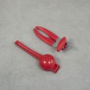 Ver imagem 5 de Kit abridor de lata espremedor de limão 2 pç vermelho– Oikos