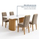 Ver mais imagens de Conjunto de Jantar 4 Lugares Mesa Isla e Cadeiras Lyra MDF Cinamomo Off White Marrom