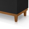 Recamier Baú Dubai Corino Preto Queen 1,50m Estofado Base Madeira - 4